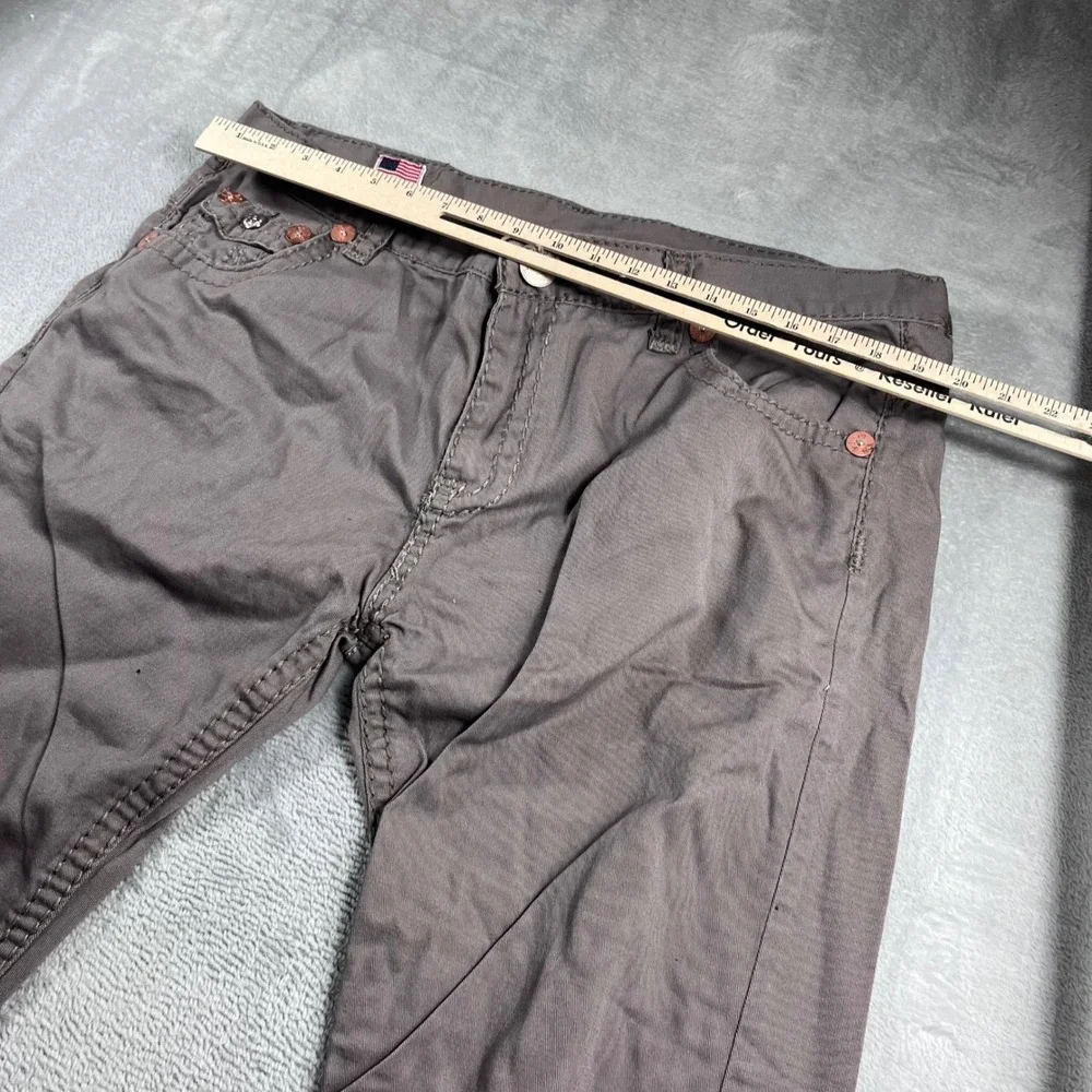 True‎ Religion Joey Super T Mens Gray Twill Pants Made in USA Size 42 13107